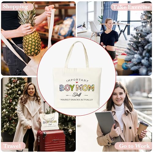 Boy Mom Tote Bag - Stylish Canvas Gift for Mother's Day