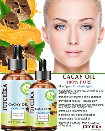 Juiceika 100% Pure Cacay Oil - Virgin Cold-Pressed Facial & Body Oil 15ml