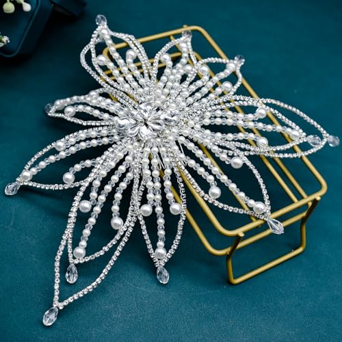 Silver Pearl Headband - Bridal Hair Accessory for Weddings