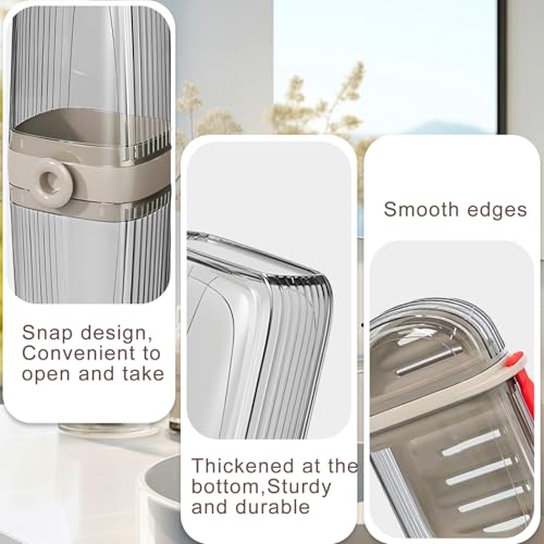 2-Piece Travel Toothbrush and Soap Case Set - Leakproof Portable Holder