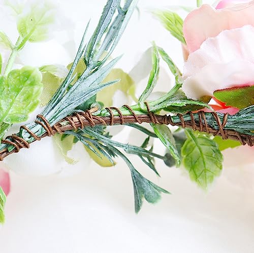 Vivivalue Bridal Flower Crown Garland Headband - Floral Halo (Variation J)