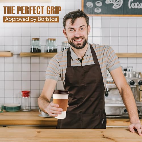 Kraft Paper Coffee Cup Sleeves - Insulated Hot Drink Holders, 100 Pack