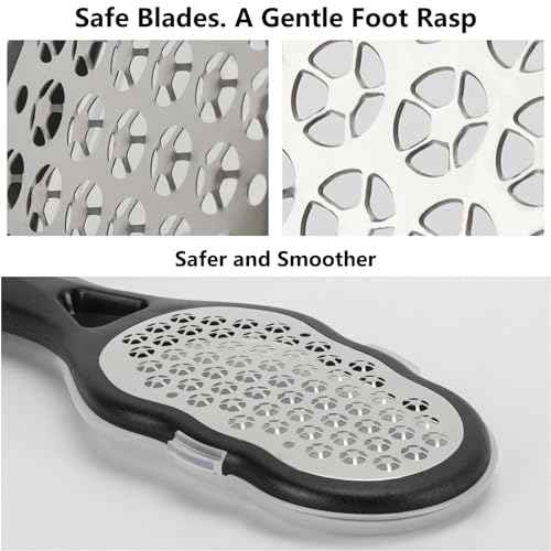Stainless Steel Foot File Callus Remover Pedicure Rasp Foot Scrubber - 2 Pcs