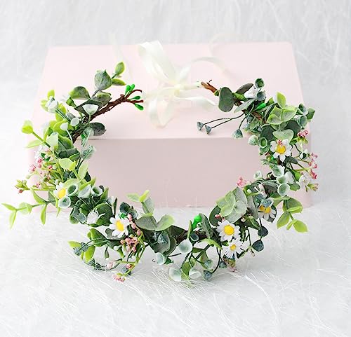 Vivivalue Floral Crown Garland Headband Z - Boho Flower Halo