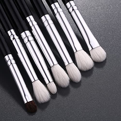 JEZTDKLE 12-Piece Professional Eye Makeup Brush Set with Storage Bag