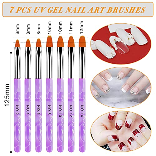 AROIC 28-Piece Acrylic Nail Art Brush and Dotting Tool Set