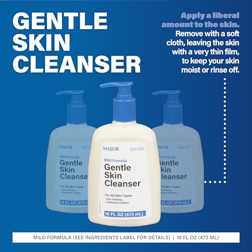 Gentle Skin Cleanser for All Skin Types - Fragrance-Free, 16 Fl Oz (3 Pack)