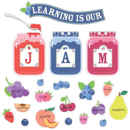 Carson Dellosa Farmers Market Learning Is Our Jam Bulletin Board Set - 47 Pieces