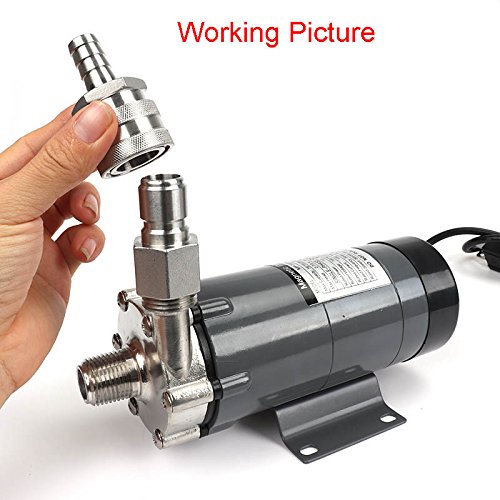 304 Stainless Steel Quick Disconnect Set for Homebrewing - 1/2" FPT & Barb Connectors