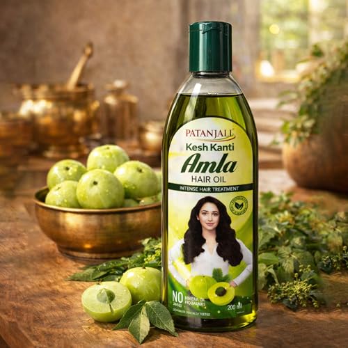 Patanjali Kesh Kanti Amla Hair Oil 200ml - Natural Hair Loss Treatment