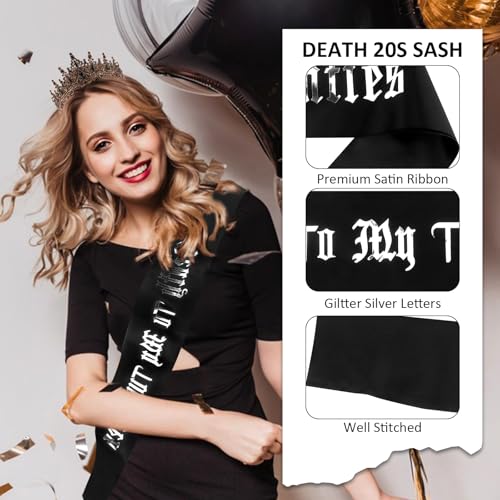 KICOSY 30th Birthday Crown & 'Death to My Twenties' Sash Set