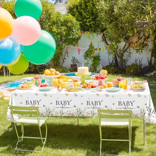 3 Pcs Happy Retirement Tablecloths - Wildflower Design, 108x54 in