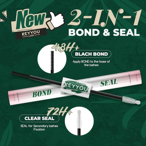 KEYYOU Black Lash Bond+Remover Kit for At-Home DIY & Travel