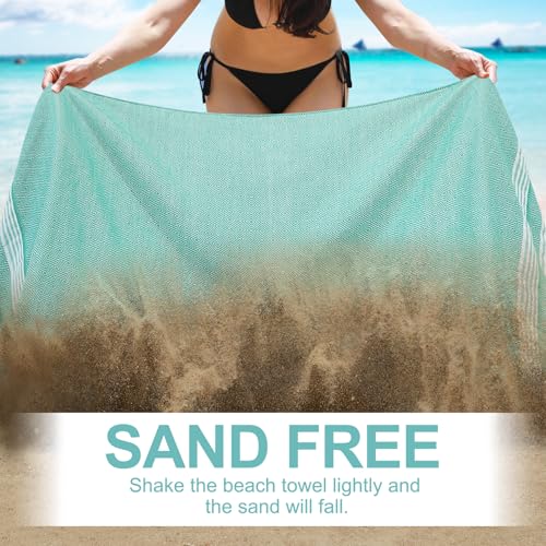 Genovega Oversized Turkish Cotton Beach Towel Set - 74x38