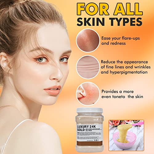 Jelly Mask Powder for Facials, 24K Gold Anti Aging Face Mask,