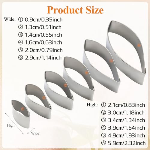 KALAIEN 6-Piece Dahlia Sugar Flower Cutter Set for Cake Decorating