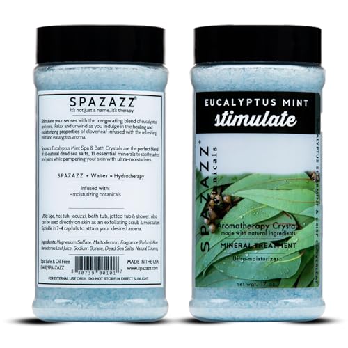 Spazazz Eucalyptus Mint Spa Crystals - 17oz Aromatherapy Bath Salt
