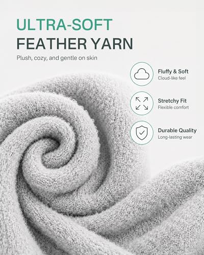 Originbuty Gray Moisturizing Heel Socks for Women & Men – Fuzzy Open-Toe Gel Heel Protectors