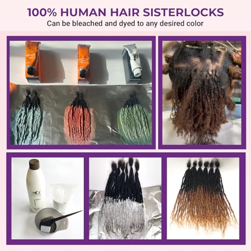 KGRT 10-Inch Handmade Sisterlocs Extensions - 100% Human Hair Microlocs