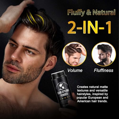 Men's Hair Styling Powder - Volumizing Matte Finish, 1.05oz