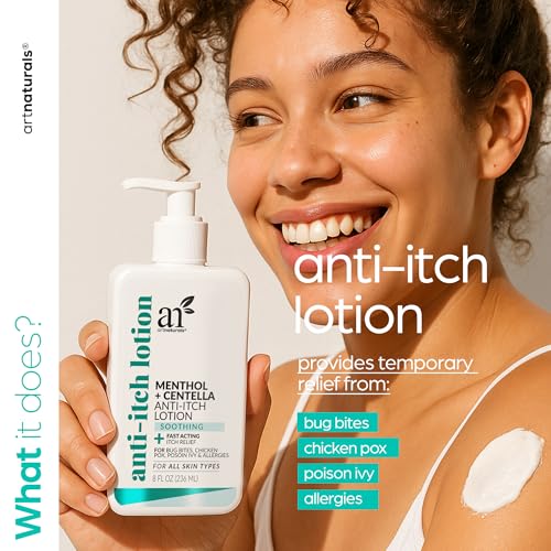 ArtNaturals Anti-Itch Lotion with Menthol - 8 oz Fast Relief