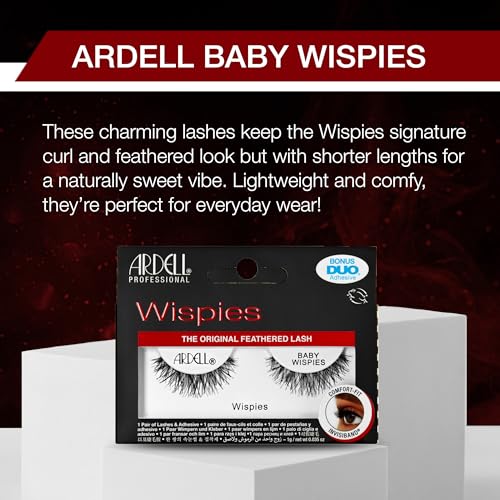 Ardell Baby Wispies False Eyelashes with Adhesive - Natural Look