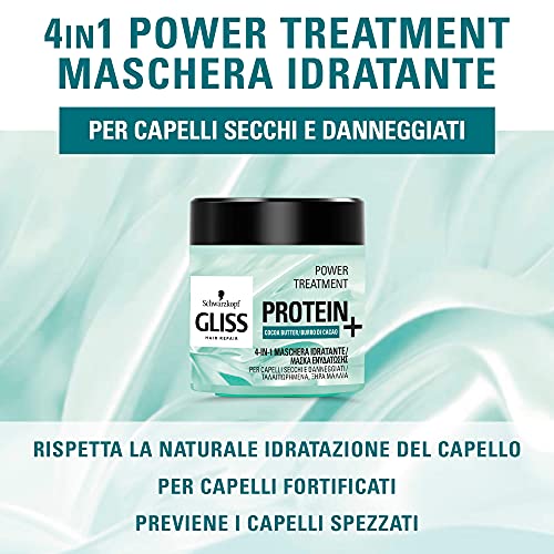 Schwarzkopf Gliss 4-in-1 Hair Mask with Protein & Cocoa Butter, 400ml