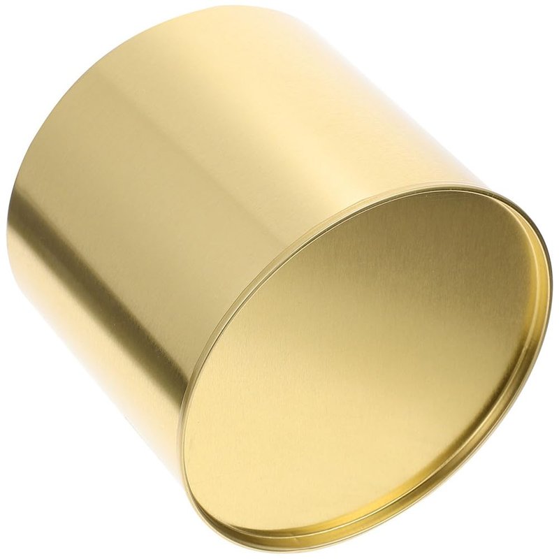 POPETPOP Gold Mini Pot for Indoor-Outdoor: Metal Plants Bucket, Gold Decor Pots for Modern Home Table Office Desk Bathroom Balcony Decoration - 5.31 inch