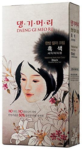 Daeng Gi Meo Ri Herbal Hair Dye Cream - Black, 5 Oz