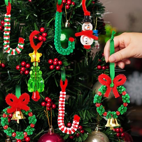 AWHETIE Christmas Beaded Ornament Kit - 40 Sets for Festive Decor