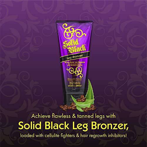 Millennium Tanning Solid Black Leg Bronzer - Ultra Dark Tanning Lotion