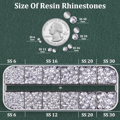 Flatback Rhinestones Craft Kit with B7000 Glue - 12 Sizes & Tools