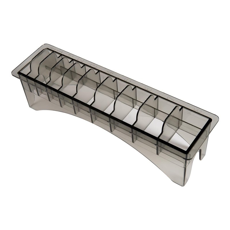Perfitech Clipper Guard Holder Organizer with 10 Slots, Black, Sturdy Polycarbonate Material