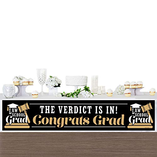 Law School Grad Banner - Graduation Party Decoration 1ft x 5ft