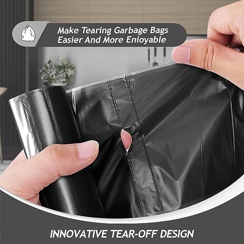 Teivio 10 Gallon Clear Trash Bags - 120 Count Kitchen Garbage Bags