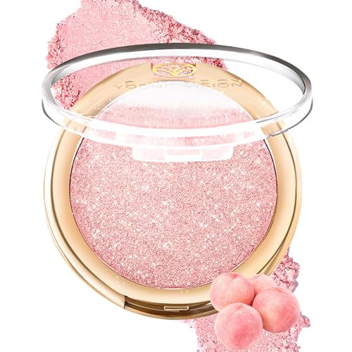 Young Vision Pink Highlighter - Baked Shimmer Makeup for Face & Body