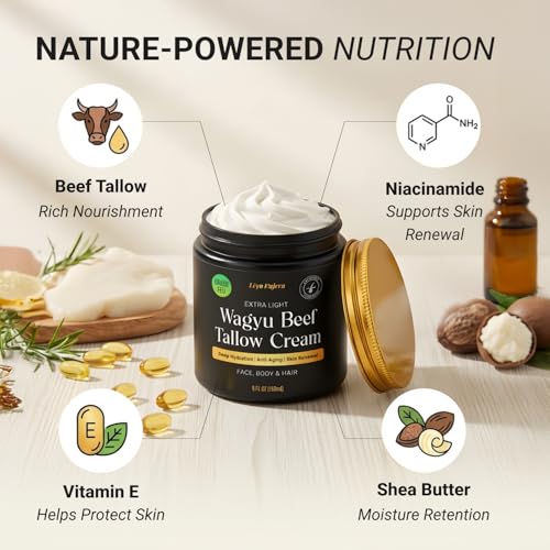 Lèyo Rujera Wagyu Beef Tallow Face & Body Moisturizer 5oz with Shea & Vitamin E