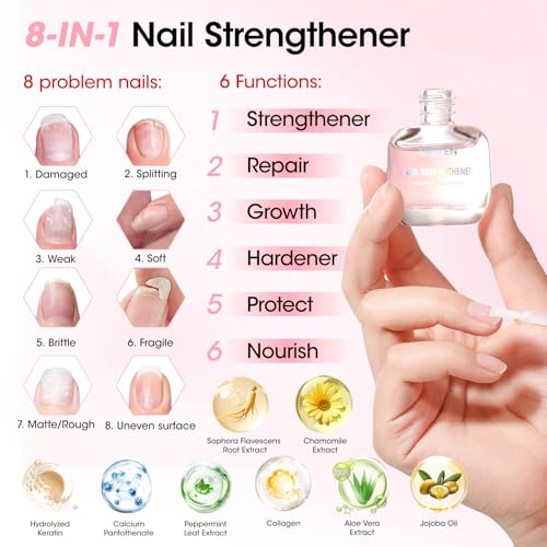 Gellen Nail Care Kit - 10PCS Manicure Tools & Nail Strengthener