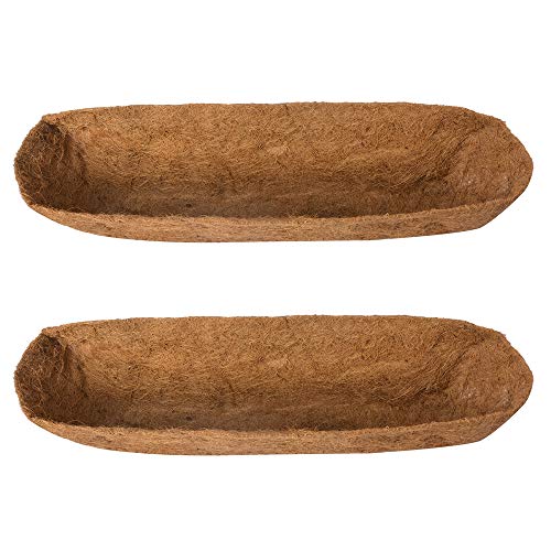 30 Inch Coconut Fiber Trough Planter Liners - Pack of 2