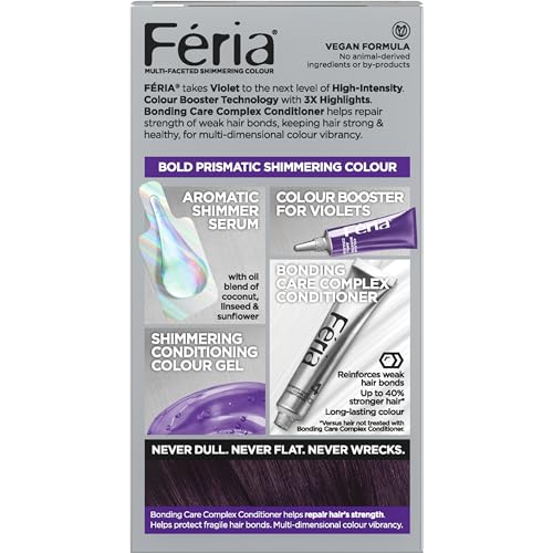 L'Oreal Paris Feria V28 Midnight Violet Hair Color with 3X Highlights