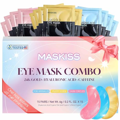 Maskiss Eye Masks Gift Set - 15 Pairs Under Eye Patches for Dark Circles and Puffiness
