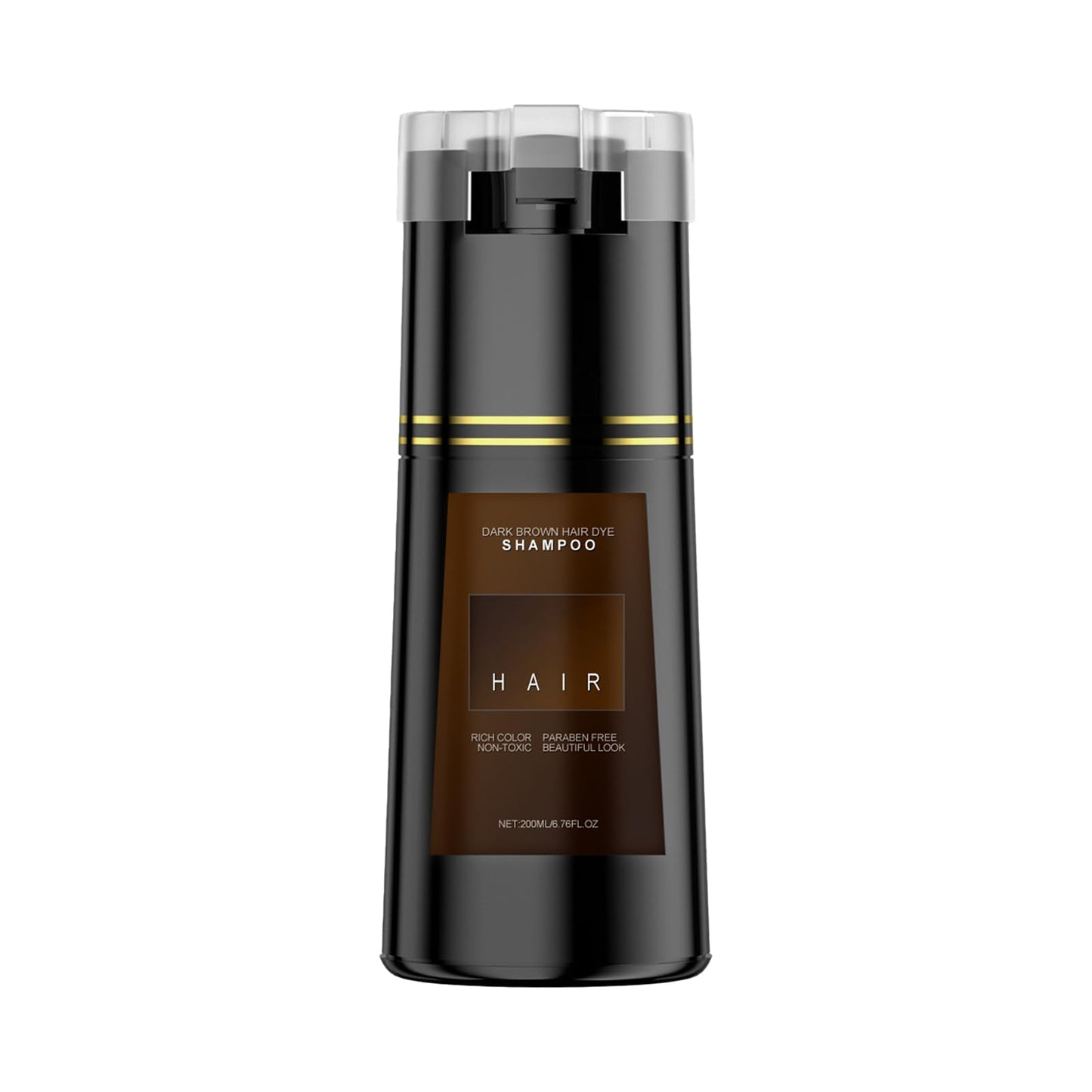 Bupposes Natural brown Hair Color Shampoo for Dark, Hair Dye Instant 3 in 1, Instant Dye Shampoo for Men & Women, 1pcs Dark Brown. ﻿