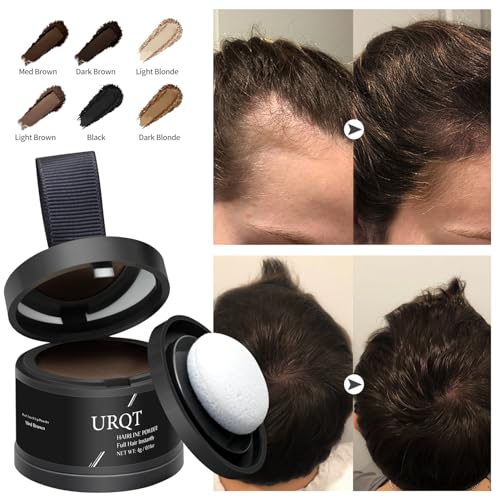 URQT Medium Brown Magic Hairline Powder 0.14oz Conceals Hair Loss & Thinning