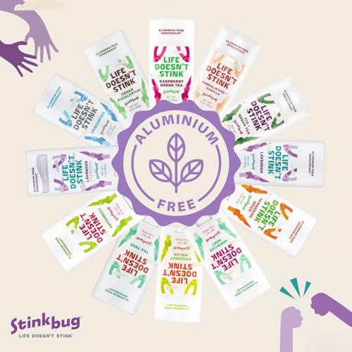Stinkbug Organic Cedar Eucalyptus Coconut Deodorant Stick 2.1oz - Sensitive Skin, Aluminum-Free