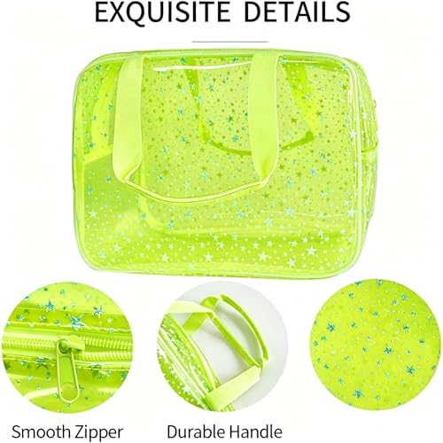 Waterproof Star Makeup Bag - Portable 12x5.9 Inch Travel Toiletry Bag