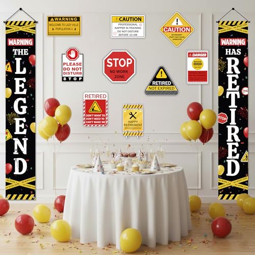 Retirement Party Decorations Kit - Funny Banners & Door Covers