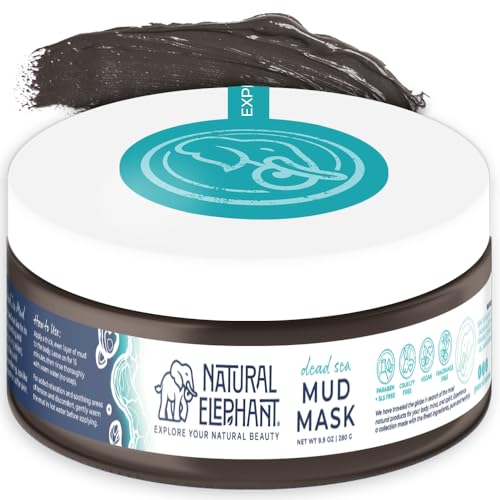 Natural Elephant Dead Sea Mud Mask – Mineral Face & Body Mask, 9.9 oz