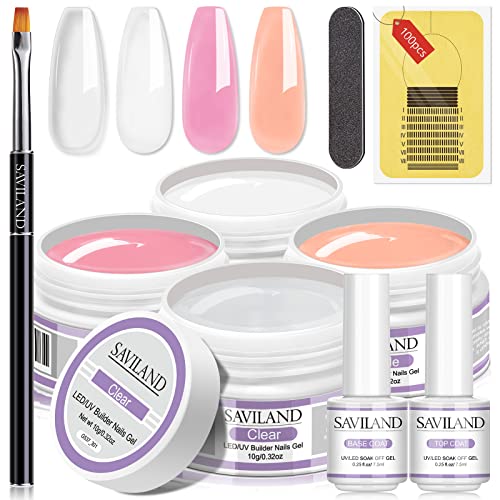 SAVILAND Builder Nail Gel Kit - All-in-One Extension & Strengthening Set