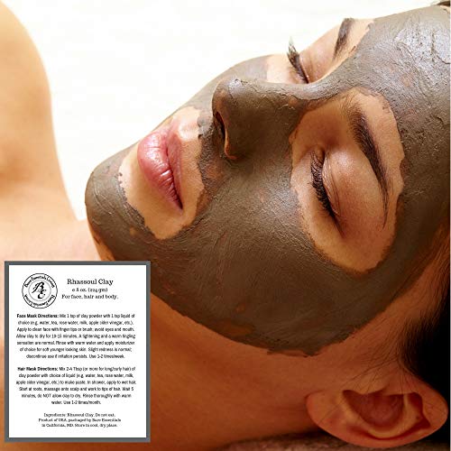 Natural Clay Mask Powder Set: Bentonite, Moroccan Rhassoul & French Green