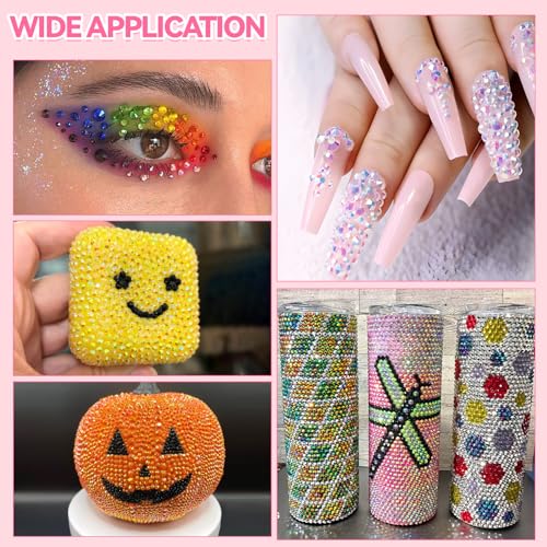 30,000 Pcs Resin Rhinestones Bedazzling Kit with B7000 Glue